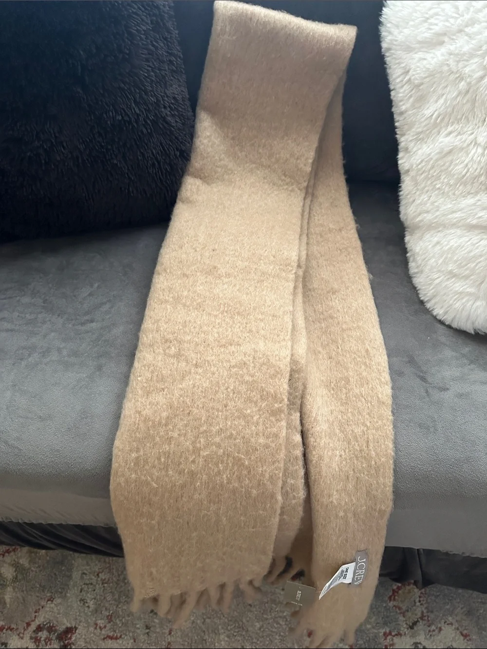 J. Crew Beige/Taupe Plush Scarf